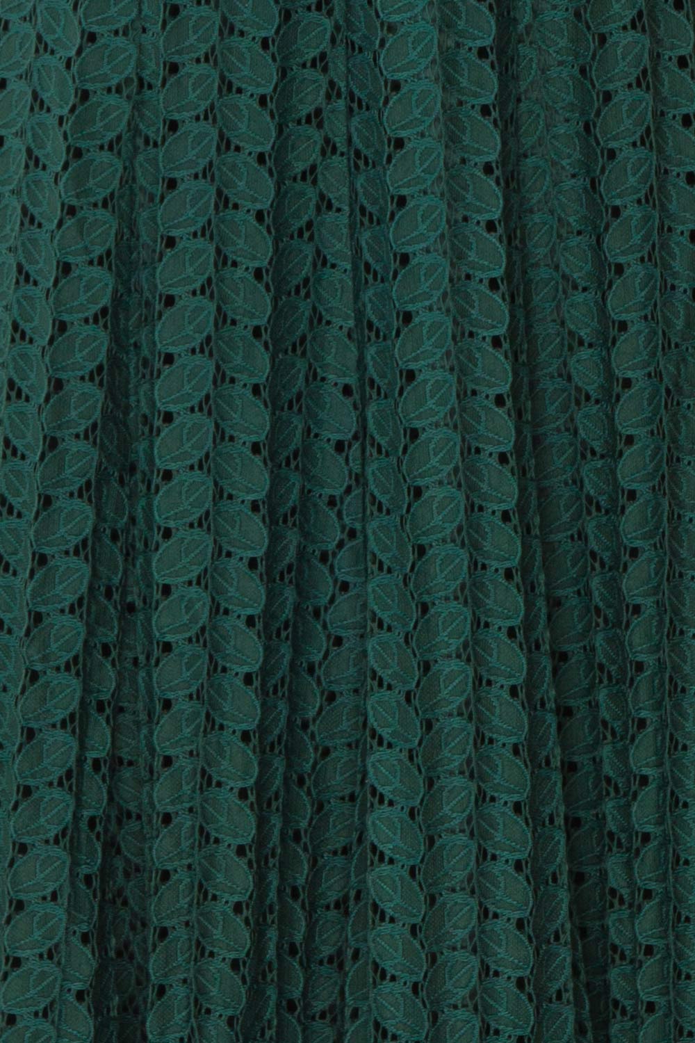 Irinushka Forest Green Lace A-Line Midi Skirt | Boutique 1861 fabric detail 