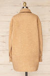 Iris Sand Oversized Shirt Jacket | La petite garçonne back view