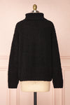 Irma Black Turtleneck Knit Sweater | La petite garçonne back view