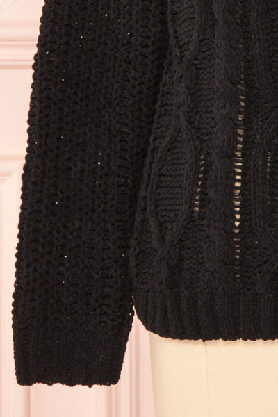 Irma Black Turtleneck Knit Sweater | La petite garçonne bottom