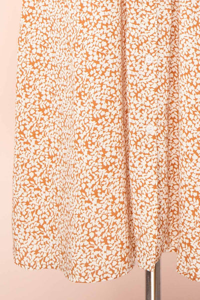 Irmy Floral Print Short Sleeve Midi Dress | Boutique 1861 bottom