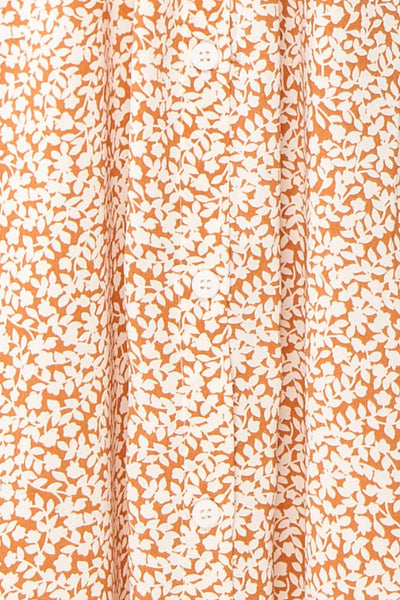 Irmy Floral Print Short Sleeve Midi Dress | Boutique 1861 fabric