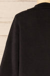 Irun Black Long Knit Cardigan | La petite garçonne back close-up