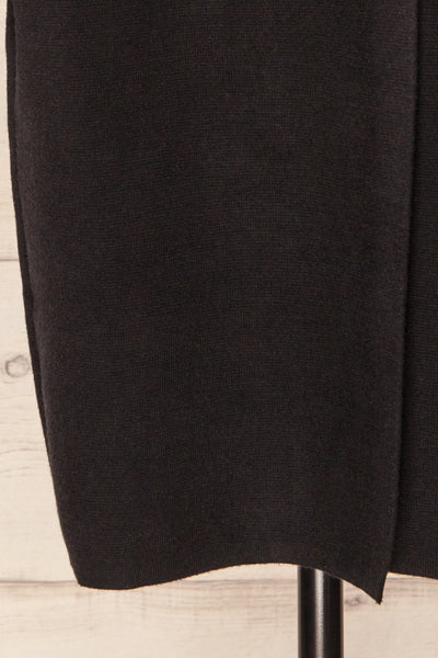 Irun Black Long Knit Cardigan | La petite garçonne bottom