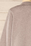 Irun Grey Long Knit Cardigan | La petite garçonne back close-up