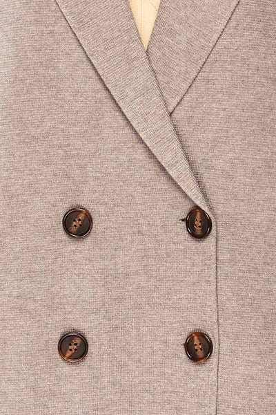 Irun Grey Long Knit Cardigan | La petite garçonne fabric