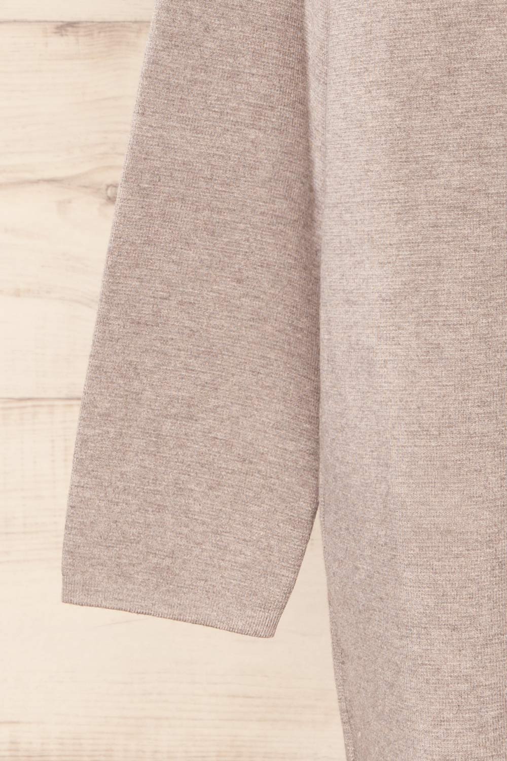 Irun Grey Long Knit Cardigan | La petite garçonne sleeve