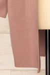 Irun Taupe Long Knit Cardigan | La petite garçonne bottom close-up