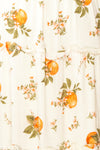 Islanda Midi Dress w/ Orange Blossom Print | Boutique 1861 fabric