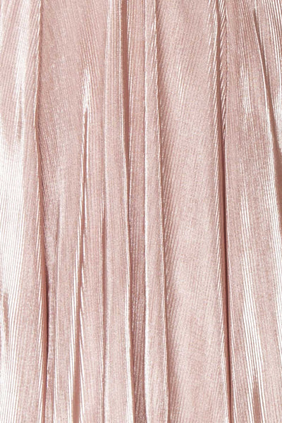 Ismene Lilac Metallic A-Line Gown with High Slits | Boutique 1861 fabric detail