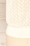 Istres Cream Knitted Short Sleeve V-Neck Top | La petite garçonne  bottom