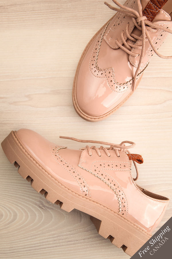 Itza Beige Pink Matt & Nat Oxford Shoes