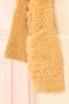 Itzel Beige Fuzzy Open Cardigan w/ Pockets | Boutique 1861 sleeve