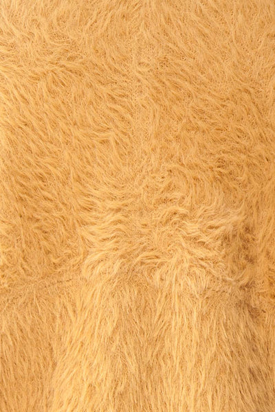 Itzel Beige Fuzzy Open Cardigan w/ Pockets | Boutique 1861 fabric