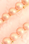 Iubeo Pink Beaded Hair Clips with Shimmer close-up | Boutique 1861