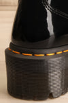 Jadon Black Patent Dr. Martens Platform Boots | La petite garçonne back sole close-up