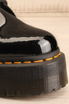 Jadon Black Patent Dr. Martens Platform Boots | La petite garçonne front close-up