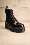 Jadon Black Patent Dr. Martens Platform Boots | La petite garçonne front view