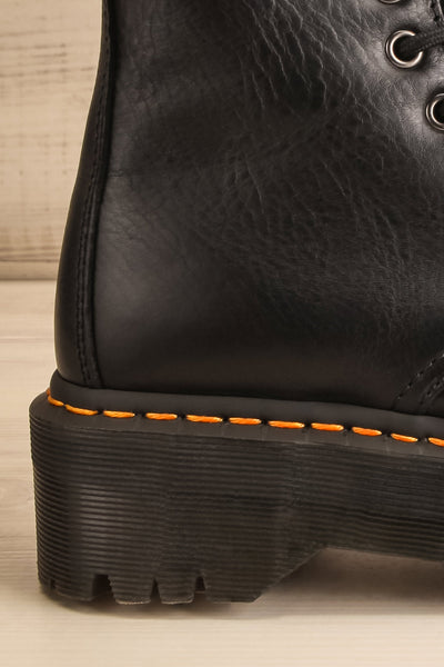 Jadon Faux Fur Lined Black Pisa Dr. Martens Boots | La petite garçonne side back close-up