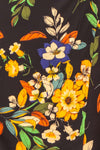 Jaelle Floral Print Cowl Neck Midi Dress w/ Side Slit | Boutique 1861 fabric
