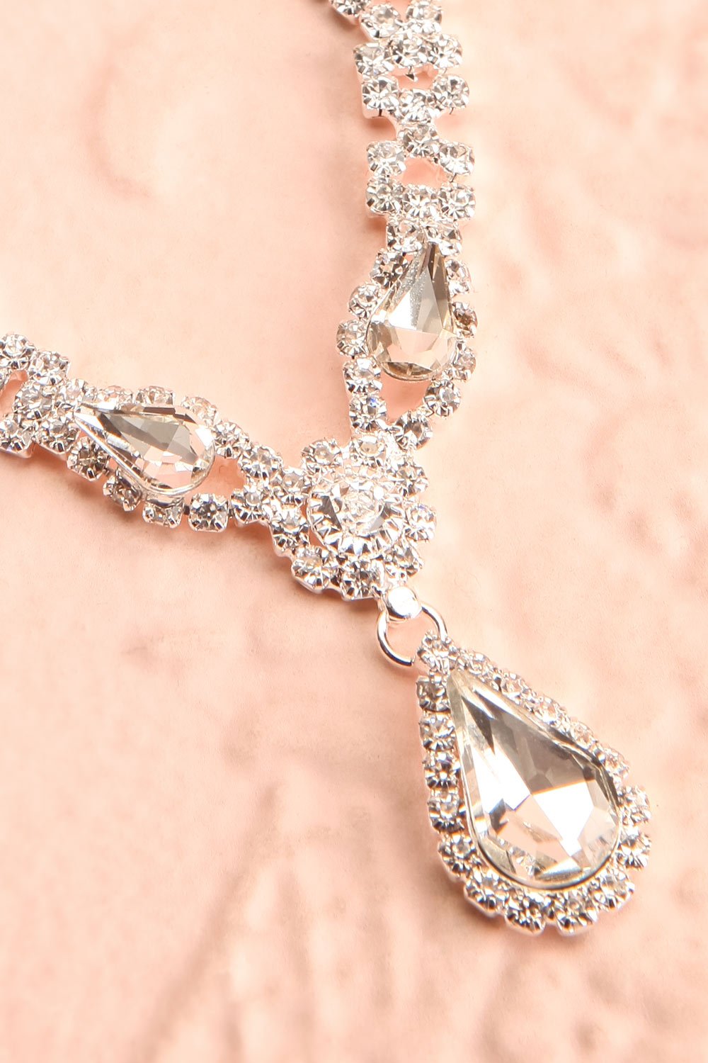 Jakobina Crystal Pendant Necklace | Boutique 1861 flat close-up