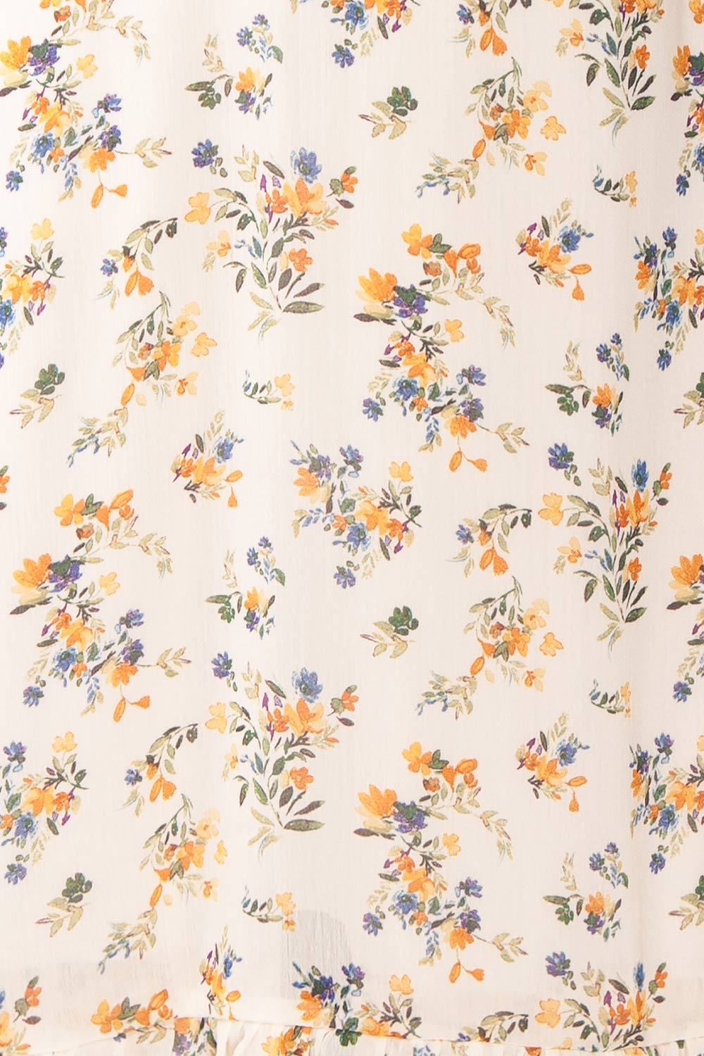 Janaina Floral Midi Dress w/ Ruffles | Boutique 1861 texture
