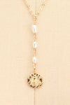 Janet Weiss Gold Necklace w/ Pearls and Bee Pendant | Boutique 1861 on mannequin close-up