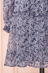 Janetia Blue Long Sleeve A-Line Dress | Boutique 1861 bottom
