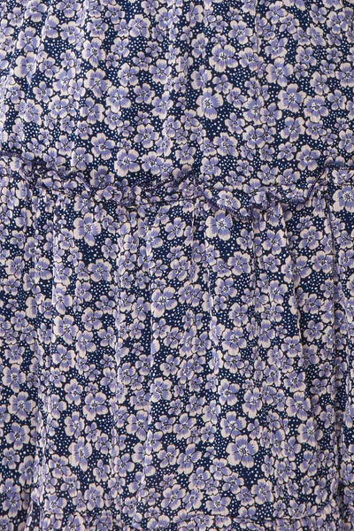 Janetia Blue Long Sleeve A-Line Dress | Boutique 1861 fabric