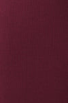 Janick Burgundy Ribbed Turtleneck Fitted Dress | Boutique 1861 fabric