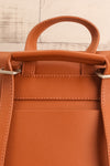 Janik Cognac Pixie Mood Faux-Leather Backpack back close-up | La Petite Garçonne