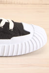 Jappy Black Canvas Lace-Up Sneakers | La petite garçonne side close-up