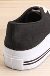 Jappy Black Canvas Lace-Up Sneakers | La petite garçonne back close-up