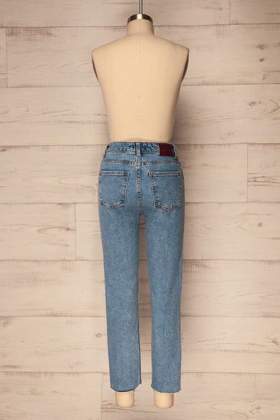 Jaromei Washed Blue Straight Cut Jeans | La Petite Garçonne