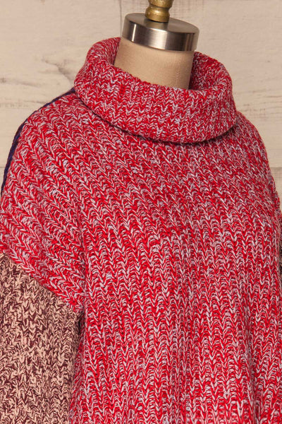 Jaroslaw Colourful Turtleneck Knit Sweater | La Petite Garçonne side close-up