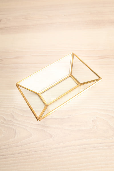 Jaucourt Golden Metal & Clear Glass Dish flat lay | La Petite Garçonne Chpt. 2