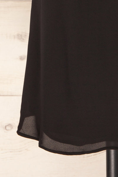 Jaurel Black Short Sleeve Wrap Dress | La petite garçonne bottom