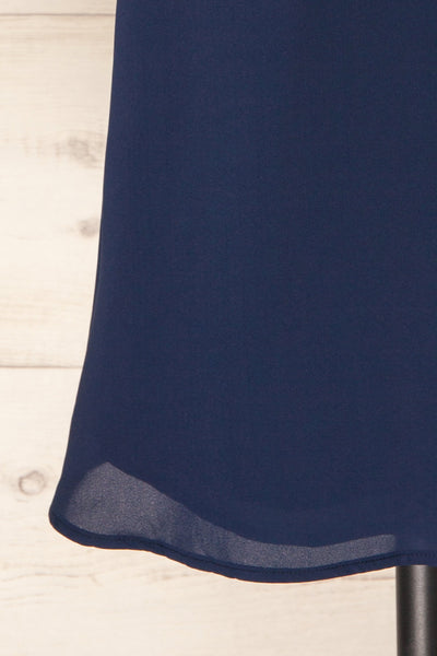 Jaurel Navy Short Sleeve Wrap Dress | La petite garçonne bottom