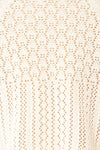 Jehann Ivory Long Sleeve Knitted Crop Top | La petite garçonne fabric