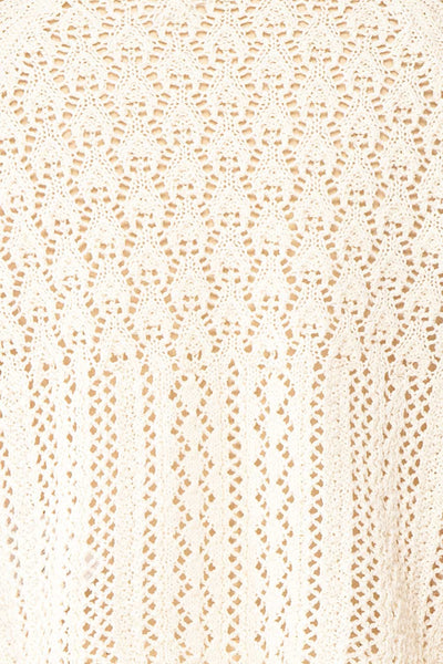 Jehann Ivory Long Sleeve Knitted Crop Top | La petite garçonne fabric
