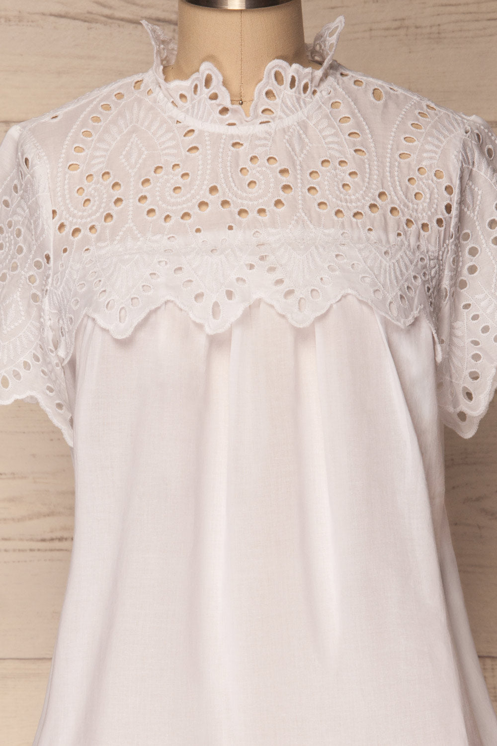 Jelcz Salt White Lace Collar Blouse Top | La Petite Garçonne 2