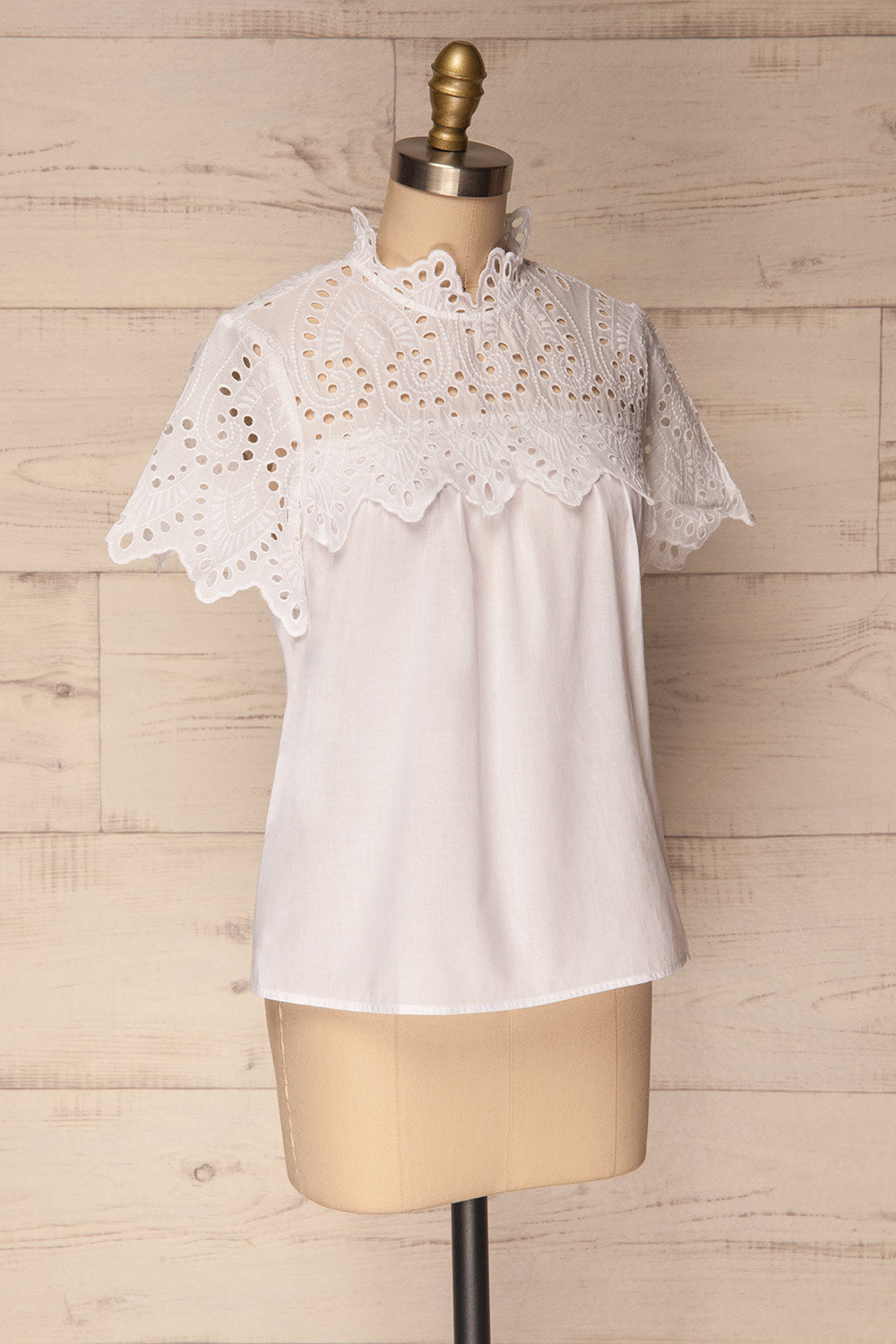 Jelcz Salt White Lace Collar Blouse Top | La Petite Garçonne 3