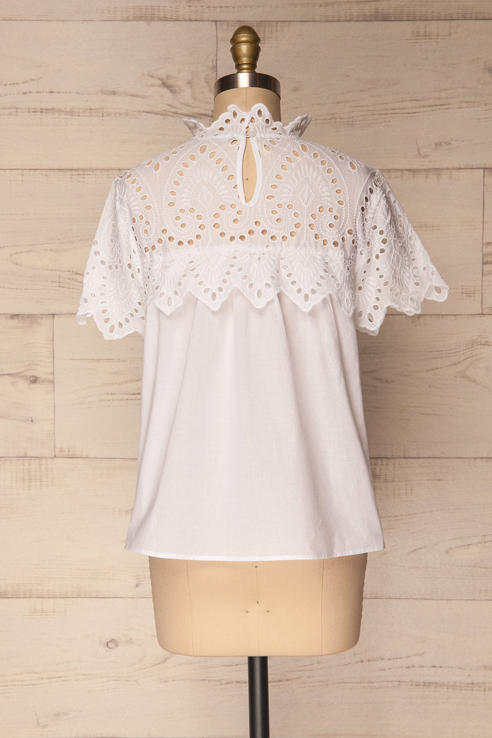 Jelcz Salt White Lace Collar Blouse Top | La Petite Garçonne 5