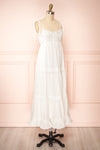 Jennalou Sleeveless Tiered White Midi Dress | Boutique 1861 side view