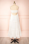 Jennalou Sleeveless Tiered White Midi Dress | Boutique 1861 back view