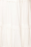 Jennalou Sleeveless Tiered White Midi Dress | Boutique 1861 fabric