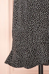 Jenny Black Polka-Dot Wrap Dress w/ Ruffles | Boutique 1861 bottom