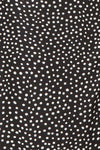 Jenny Black Polka-Dot Wrap Dress w/ Ruffles | Boutique 1861 fabric