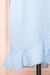 Jenny Blue Polka-Dot Wrap Dress w/ Ruffles | Boutique 1861 bottom