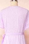 Jenny Lilac Polka-Dot Wrap Dress w/ Ruffles | Boutique 1861 - Jenny Lilas back close up